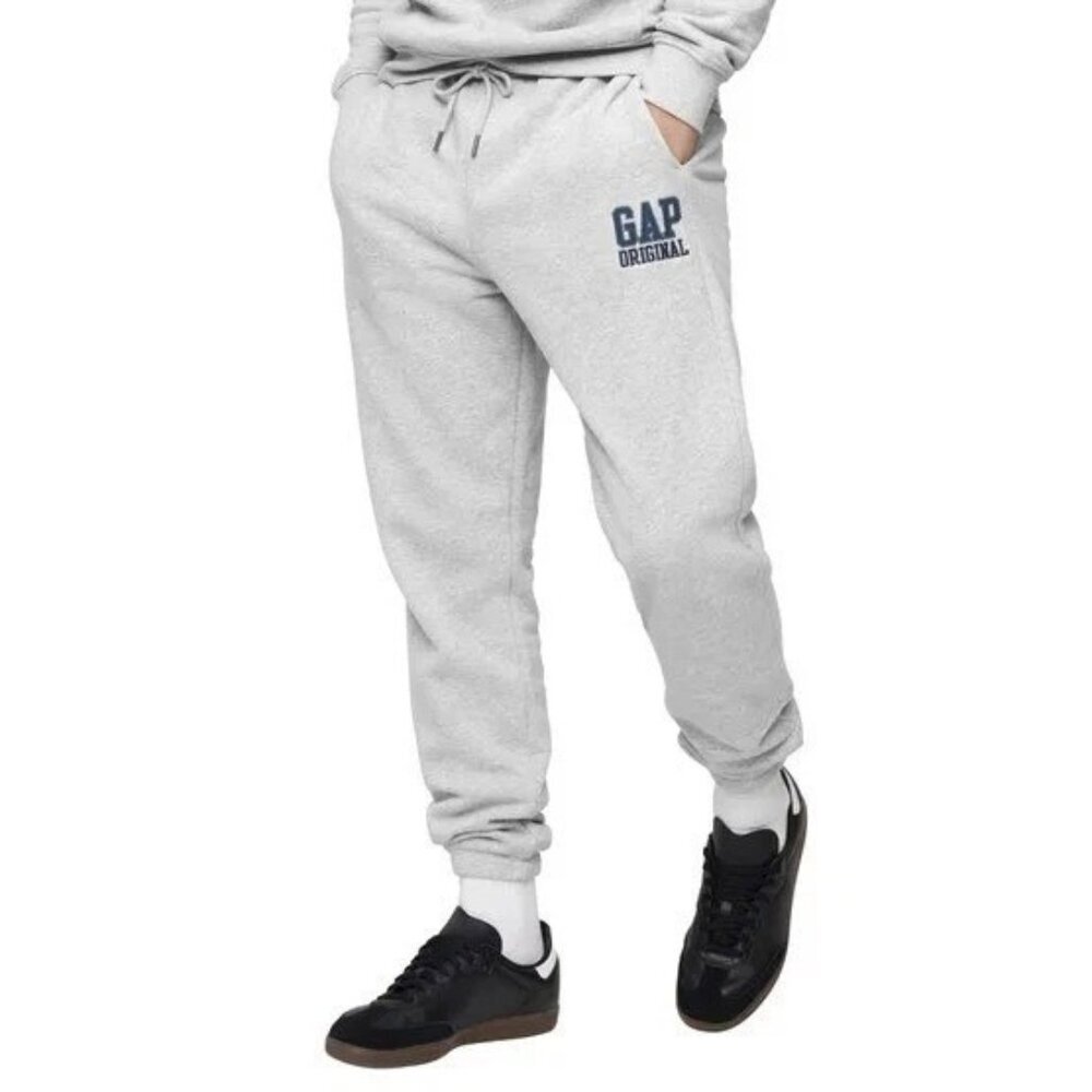 Gap Men's L Original Logo Jogger Sweatpants Gray Cotton Blend With Tags h1923